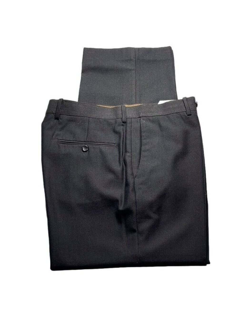 Vintage FR Tripler Mens Black Dress Pants W32 L32 Polyester Blend